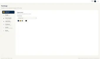 Appearance settings